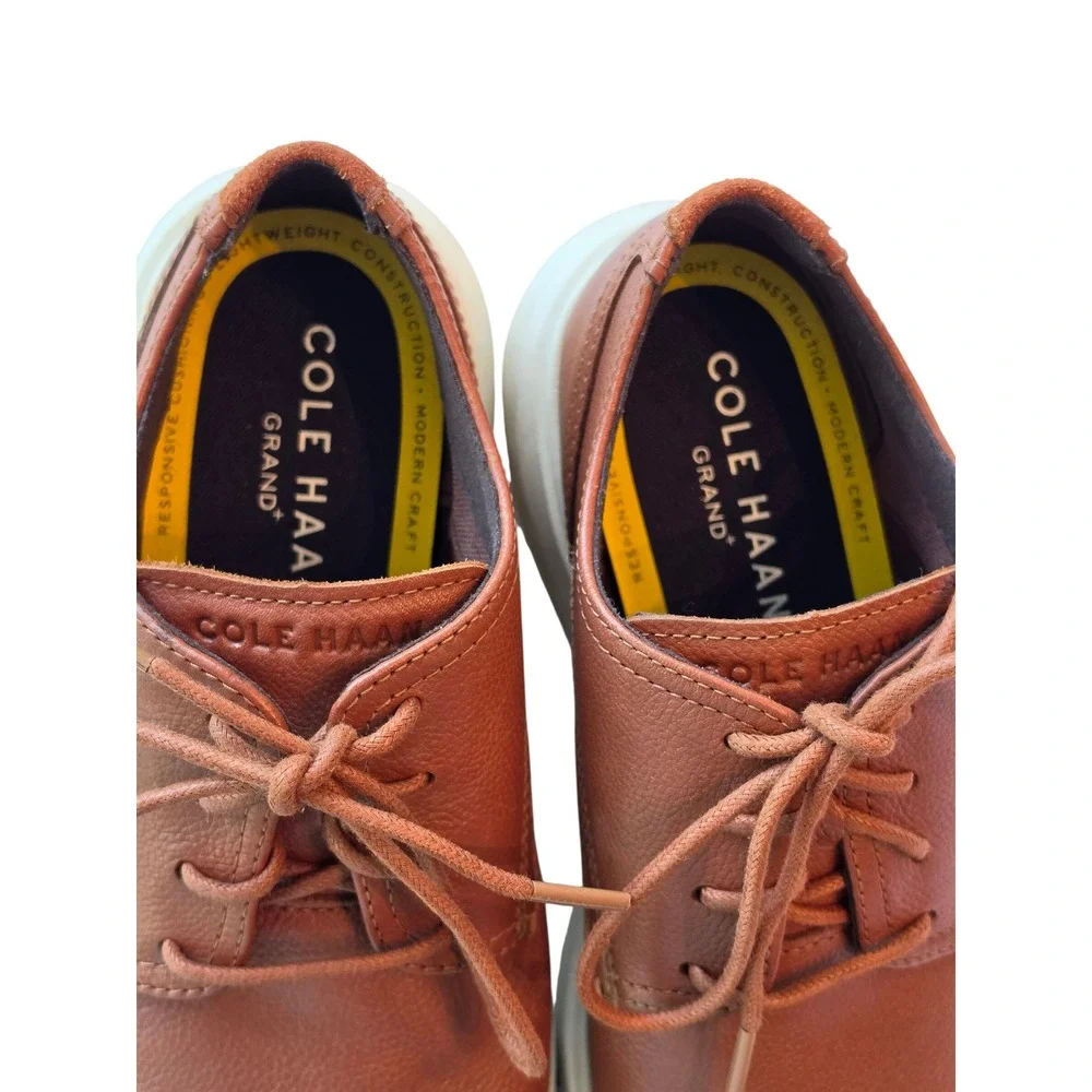 Cole Haan Grand+ Modern Craft Brown Leather Derby Shoes Mens 8M C36935